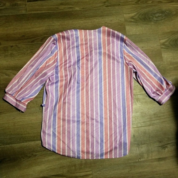 Bundle of 3 Vintage Pastel Striped Shirts - Picture 3 of 8